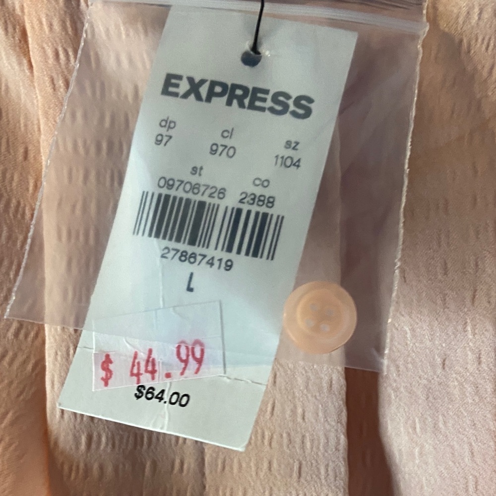 Express Peach Ruffle Blouse - Picture 4 of 6